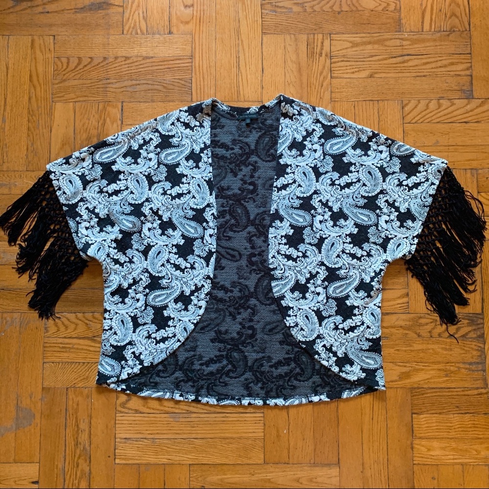 Drapey Shawl with tassel sleeves